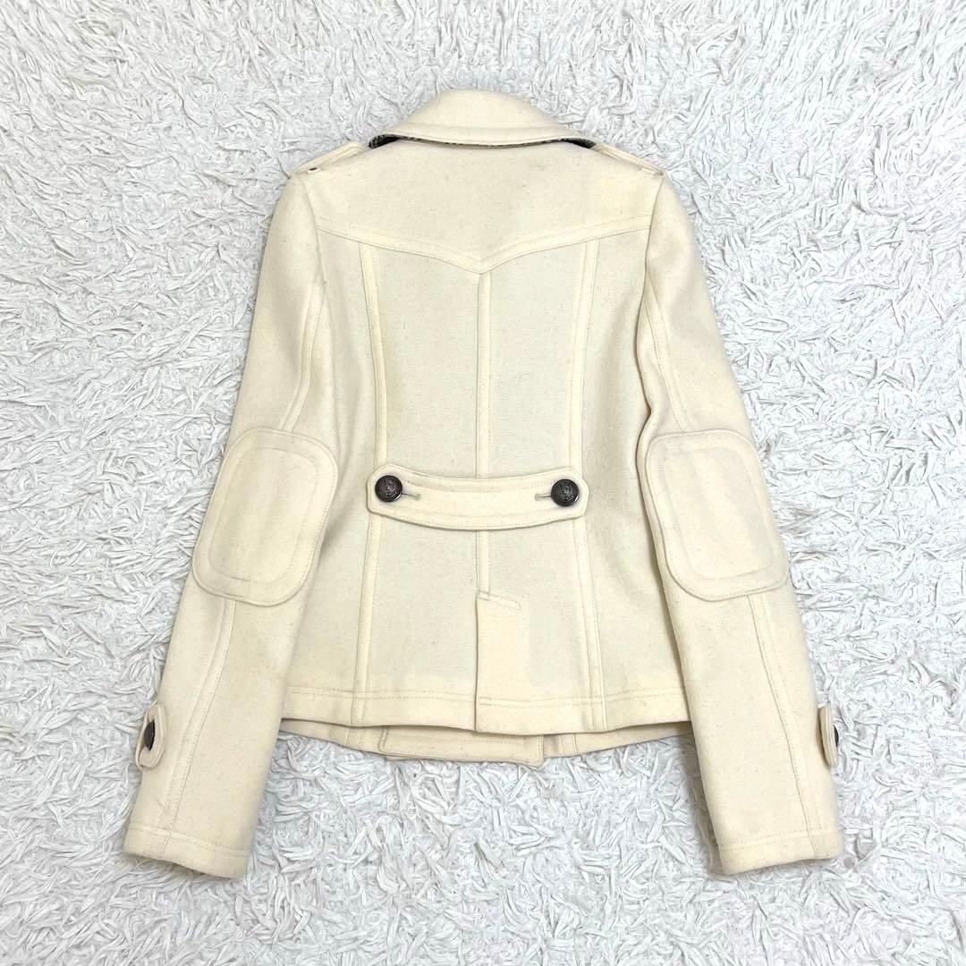 バーバリーブルーレーベル Pコート ピーコート ノバチェック ウール 38