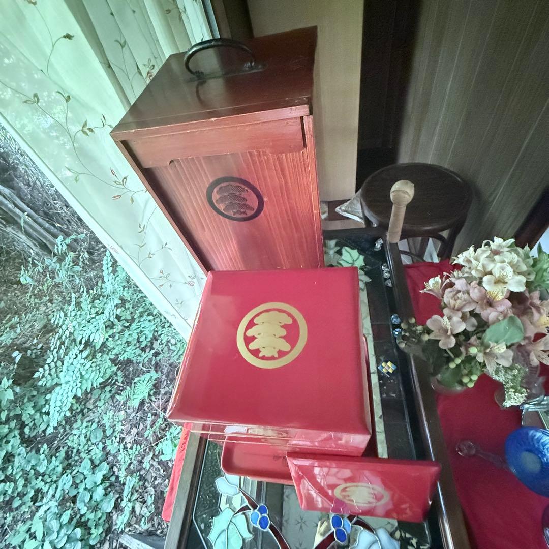 2212様感謝‼️「松」JAPAN 特産　輪島 蒔絵五段重二枚蓋　欅春慶塗り木箱入