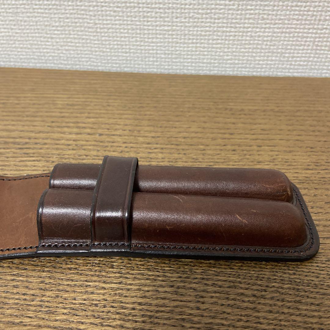ハンスオスター　Hans Øster　皮革　ペンケース　２本差し　デンマーク