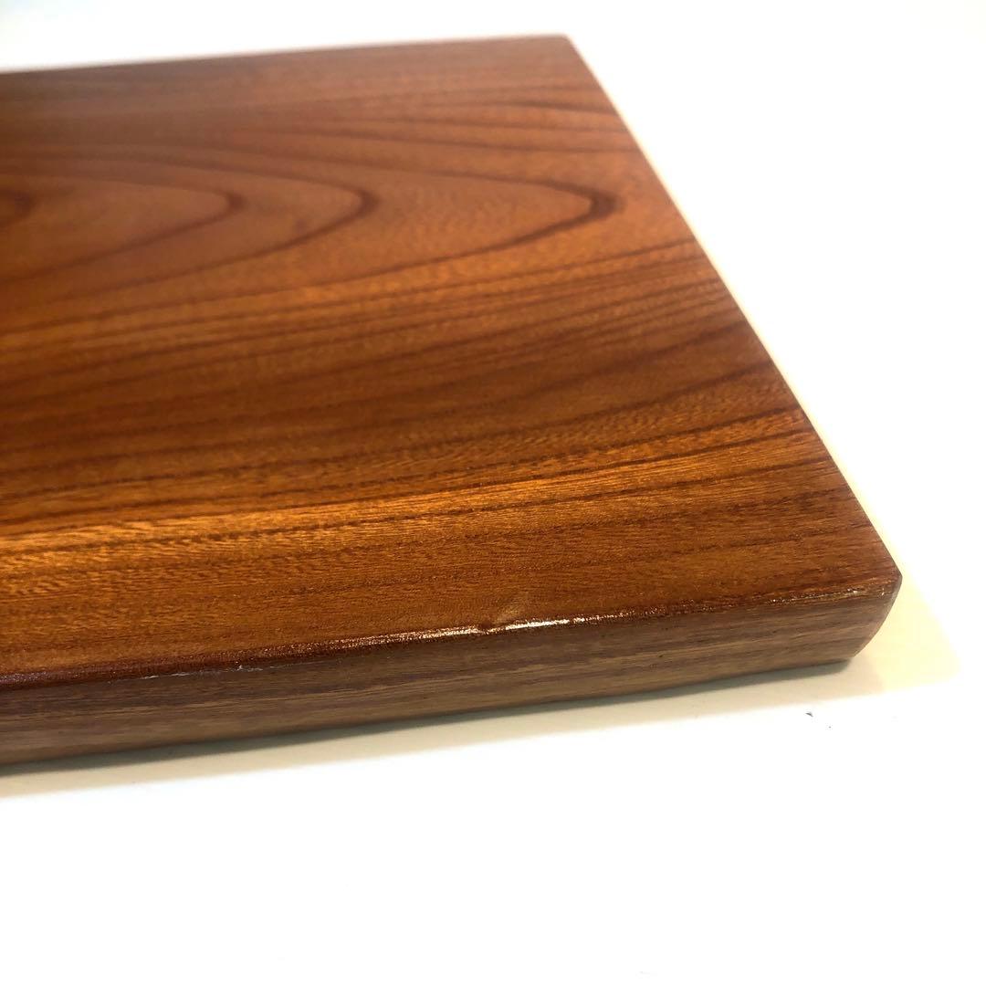 欅一枚板　座卓用木製置脚付　花台文机座卓　板サイズ約68×38×厚さ2.7cm