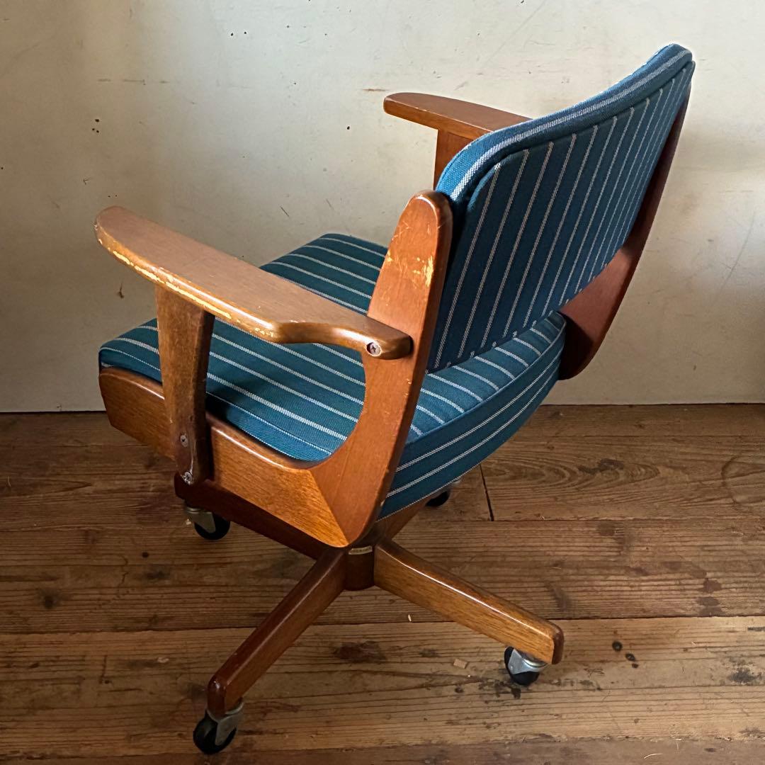 国産ヴィンテージ デスクチェア キャスター レトロ アンティーク