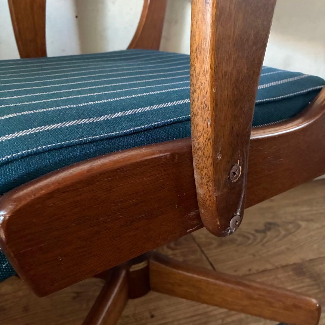 国産ヴィンテージ デスクチェア キャスター レトロ アンティーク