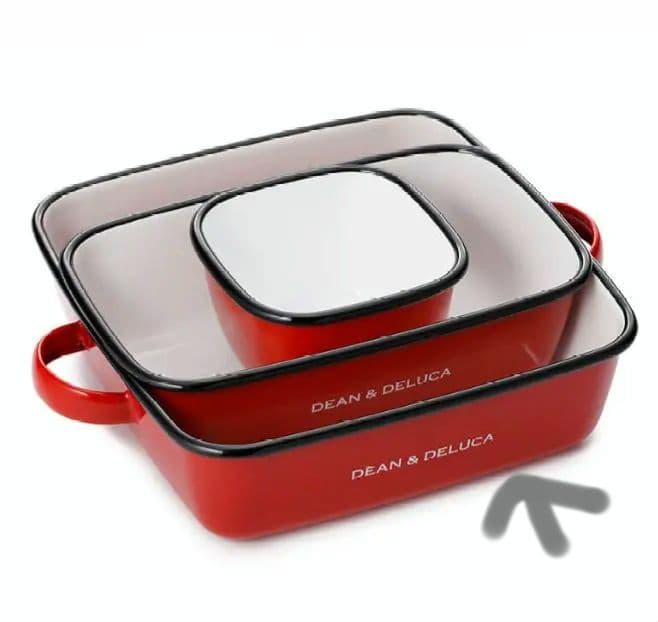 新品＊ DEAN & DELUCA ホーローコンテナ RED Lサイズ 限定 赤