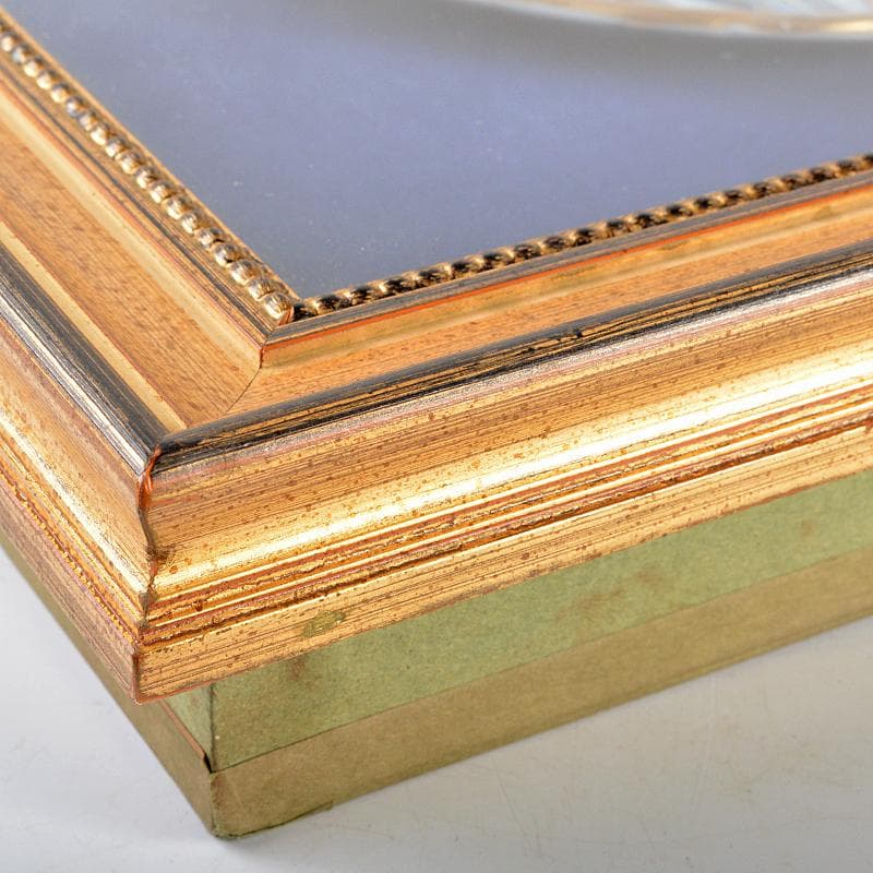 仏蘭西十九世紀　エミール・ガレ作　花文　飾絵皿　サイン入　額装　K　R5293B