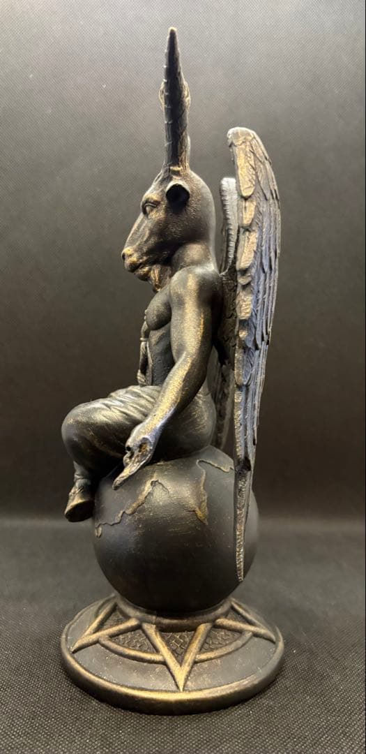 バフォメット像26cm2体セットエリファスレヴィ　テンプル騎士団バホメット置物