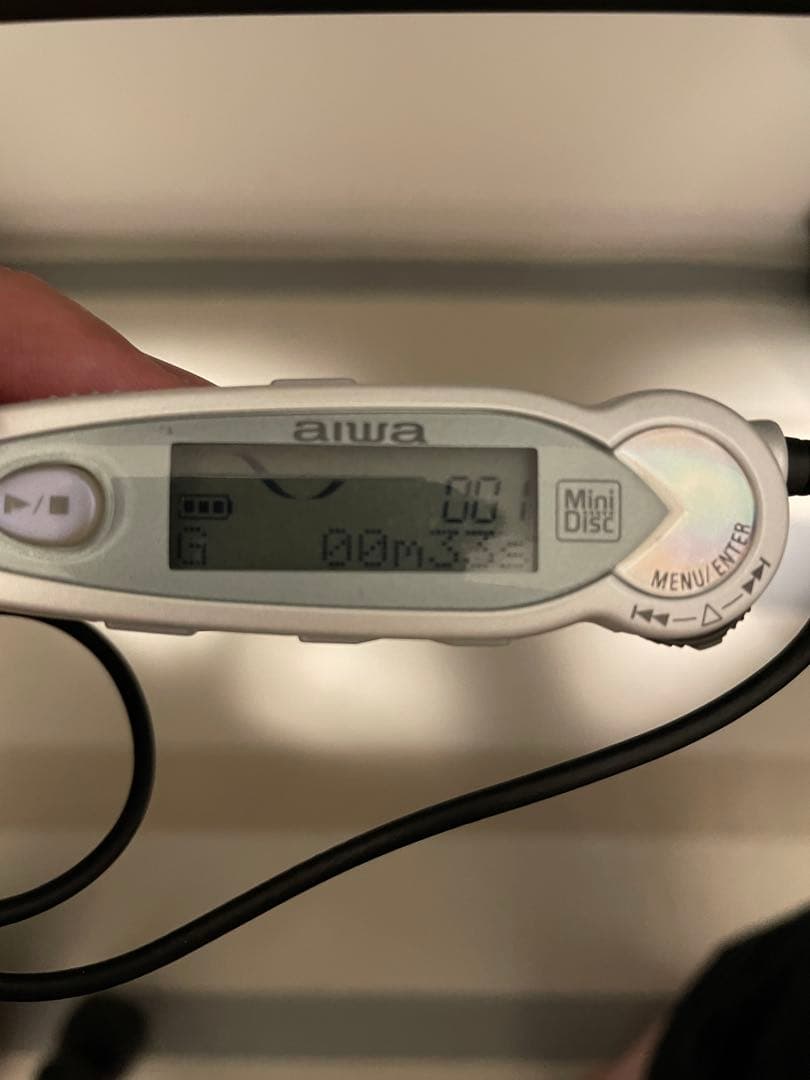 aiwa MDプレーヤー AM-HX150 動作品 乾電池ケース付き