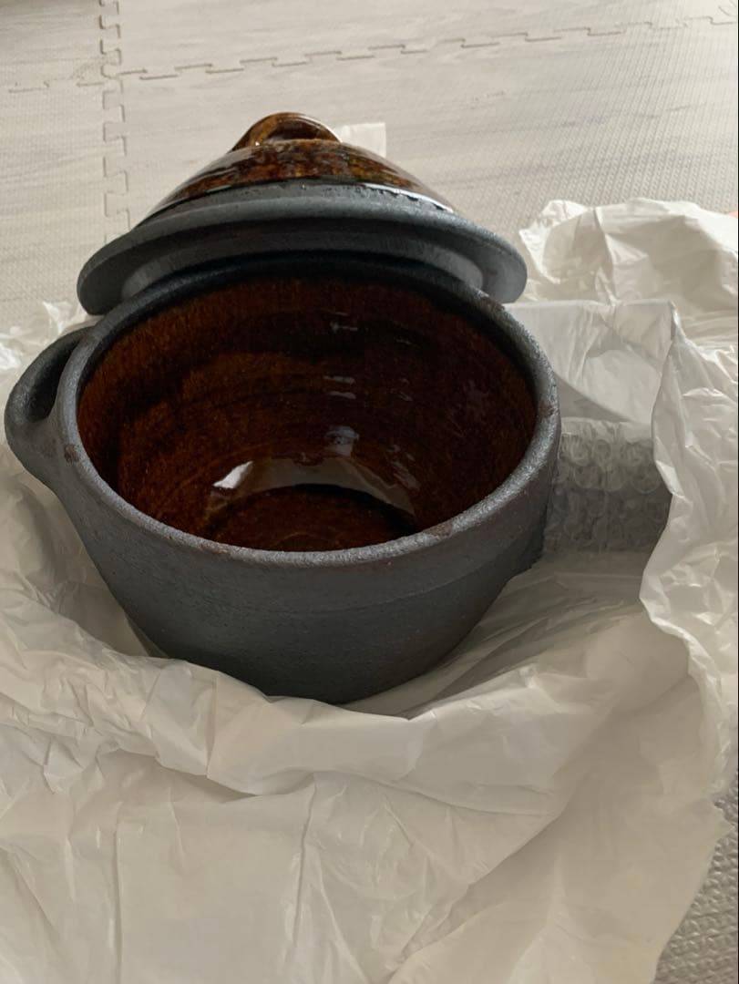 【希少入手困難】岩井窯 蓋付片手土鍋（大）