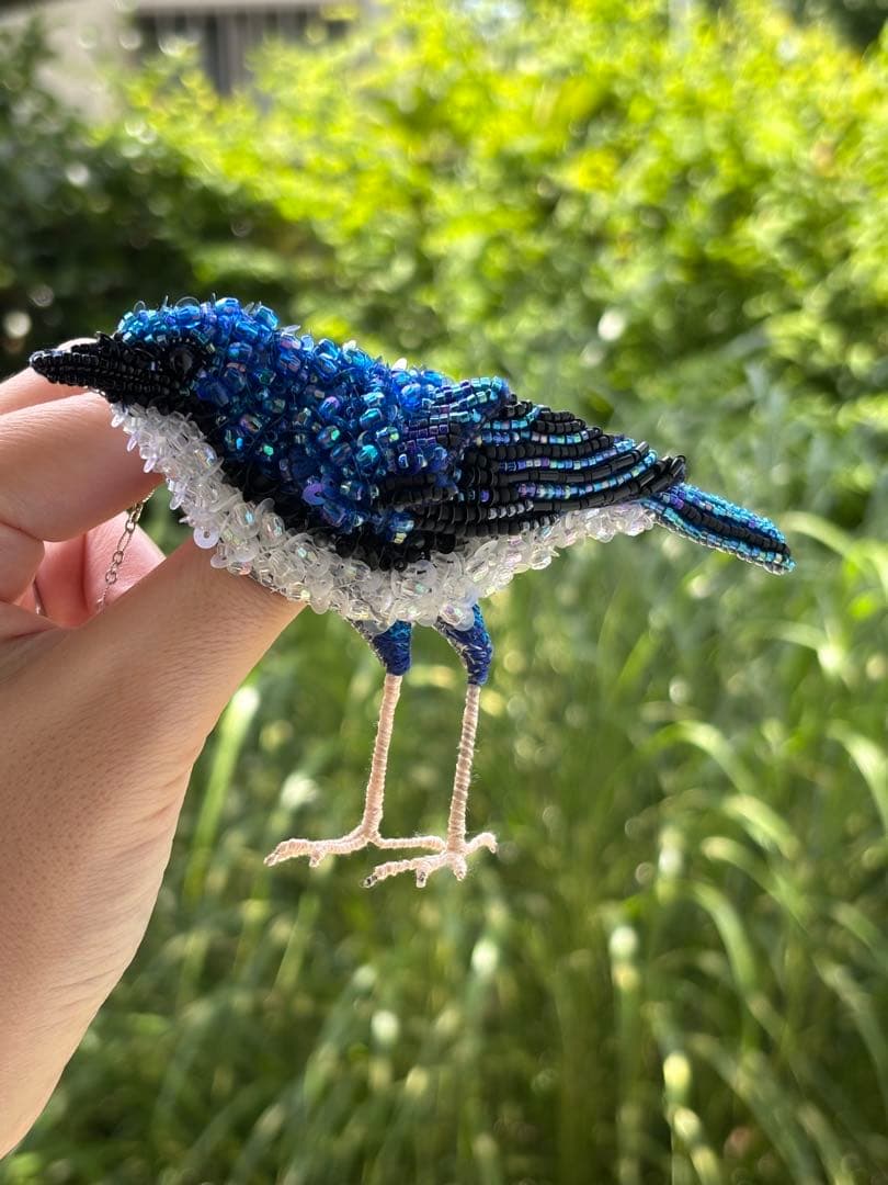 【コルリ】ビーズ刺繍ブローチバッグチャーム