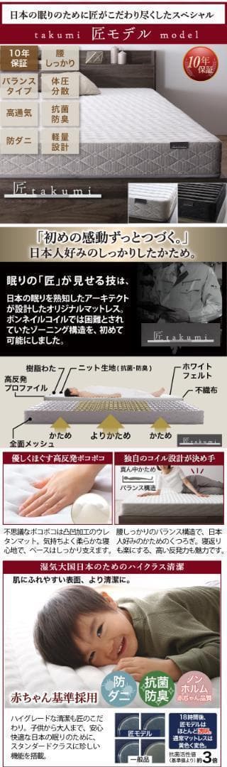 新品 送料込 セミダブルベッド 収納 棚 2口コンセント マットレス付 WB