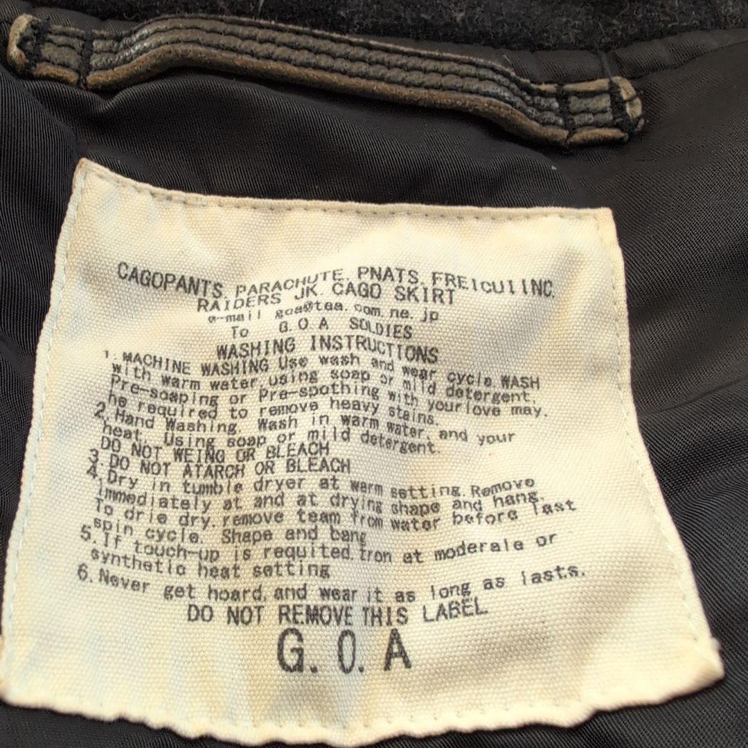 希少 goa ゴア　ラクーンファーコート　ミリタリー　モッズコート　ブラック