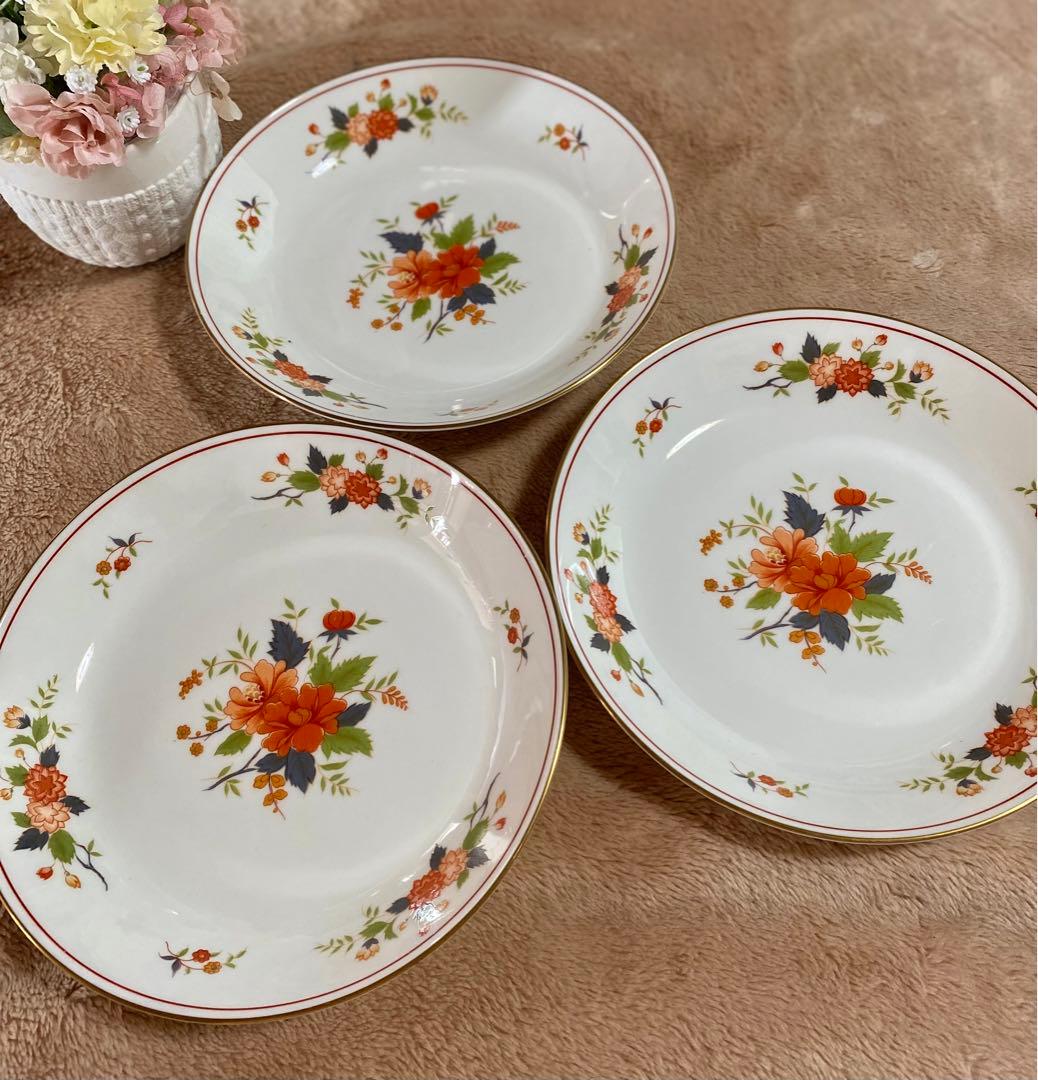 ナルミ　ミカサ　大皿　レトロ　カップアンドソーサー　セット　花柄