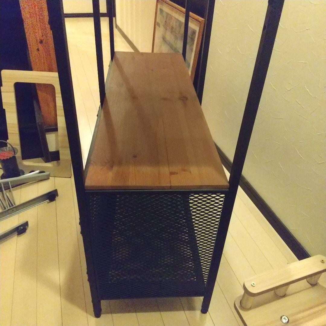 スチールラック メッシュパネル 2段収納