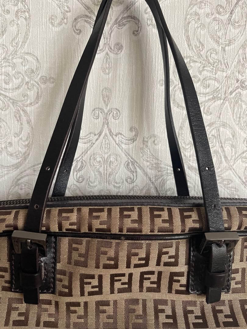 Fendi ボストンバッグ ブラウン キャンバス/レザー