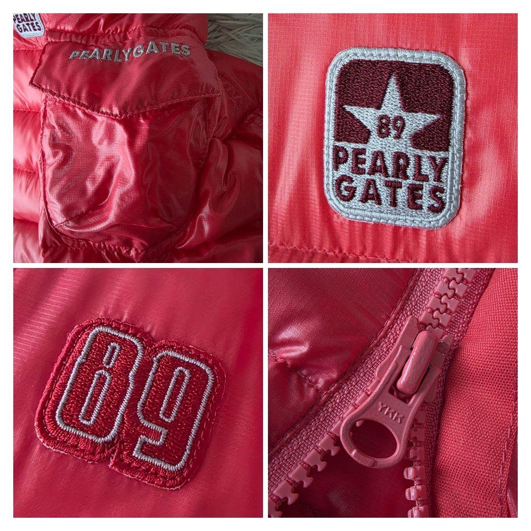 【サイズ4】パーリーゲイツ 2way ダウンジャケット ベスト ピンク系 ゴルフ