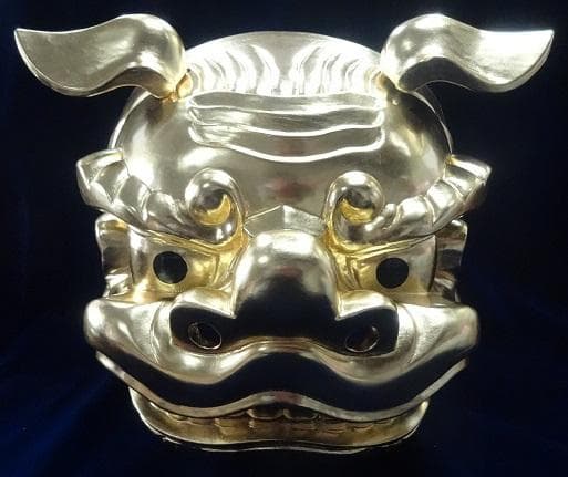 国産獅子舞　総金　九寸　一式セット（お祭り）