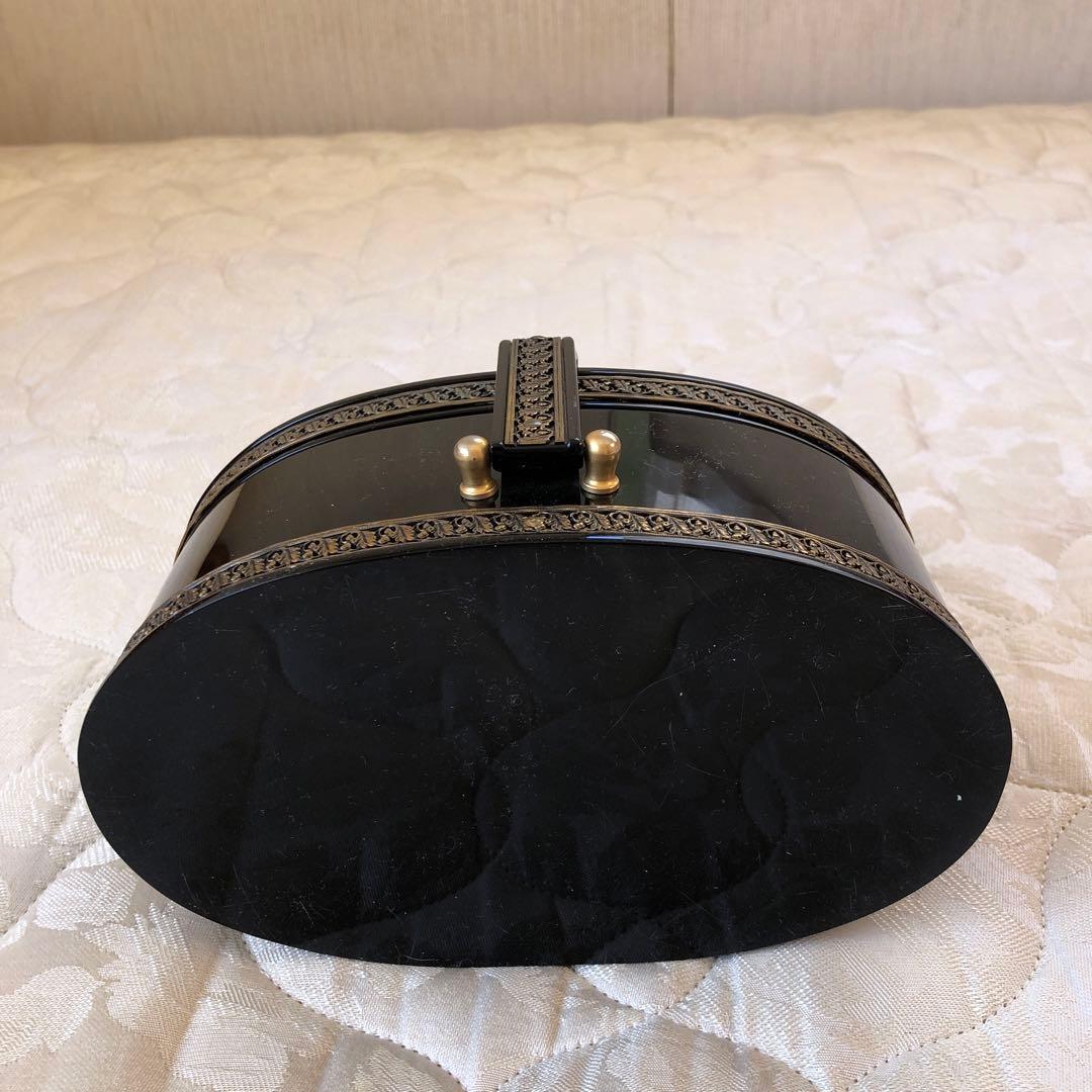 ヴィンテージ　ルーサイト　ベークライト　バッグ　ブラック