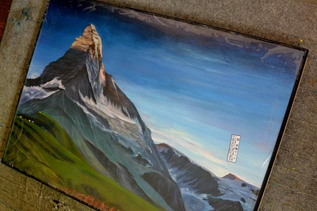 アクリル画　スイス マッターホルン 60cm x 84cm（A1）