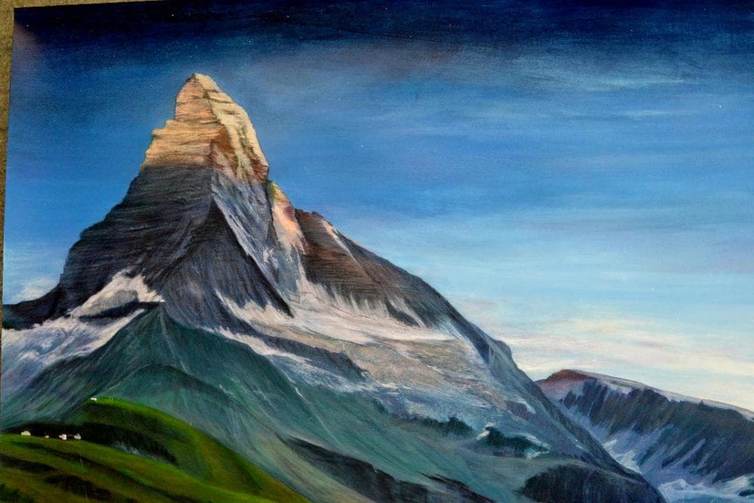 アクリル画　スイス マッターホルン 60cm x 84cm（A1）