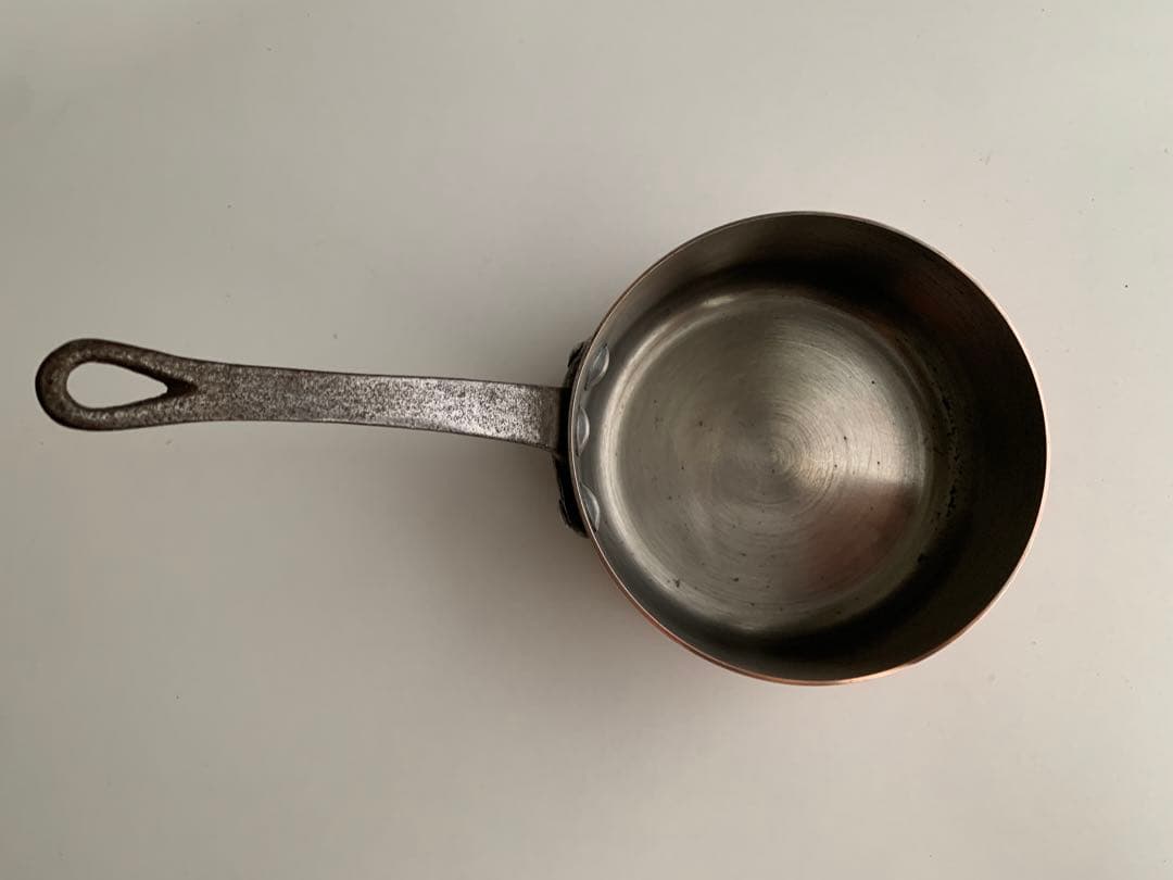 フランスアンティーク　銅製片手鍋　ソースパン