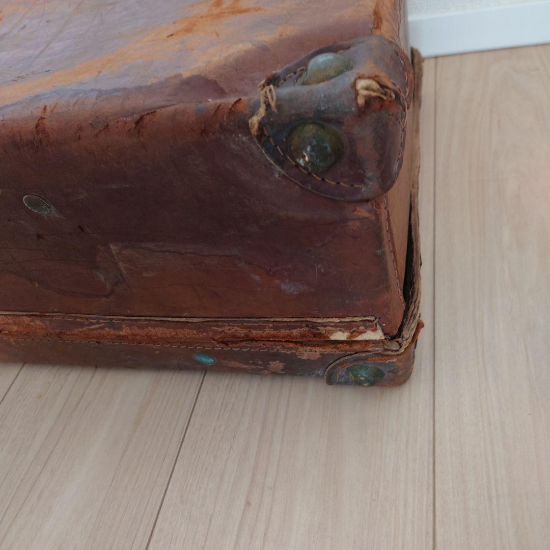 ヴィンテージ レザー トランクケース トランクバッグ レトロ雑貨 古道具