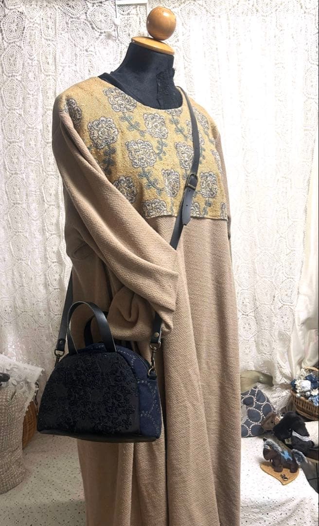 専用60123B ミナペルホネンハンドメイド ミニミニポシェット　紐なし