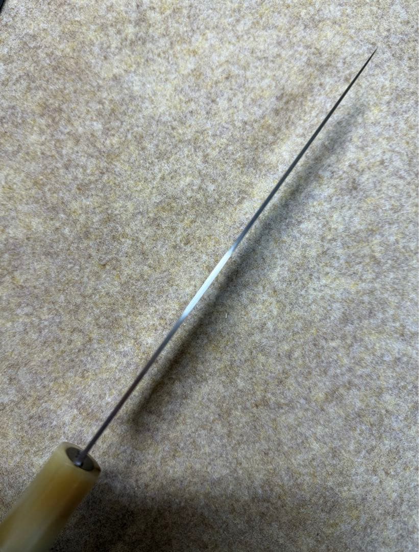 義弘作　和牛刀　包丁　ZA18鋼69層ダマスカス　7寸　山脇刃物　紫檀水牛八角柄