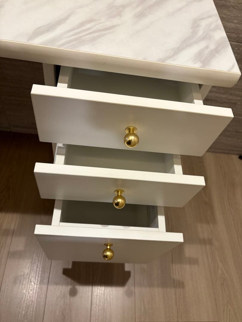 るる【Francfranc】エメラルド コスメドレッサー（ホワイト）