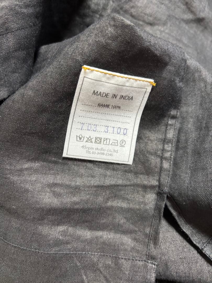 45R 歳時記花柄刺繍 長袖ブラウス