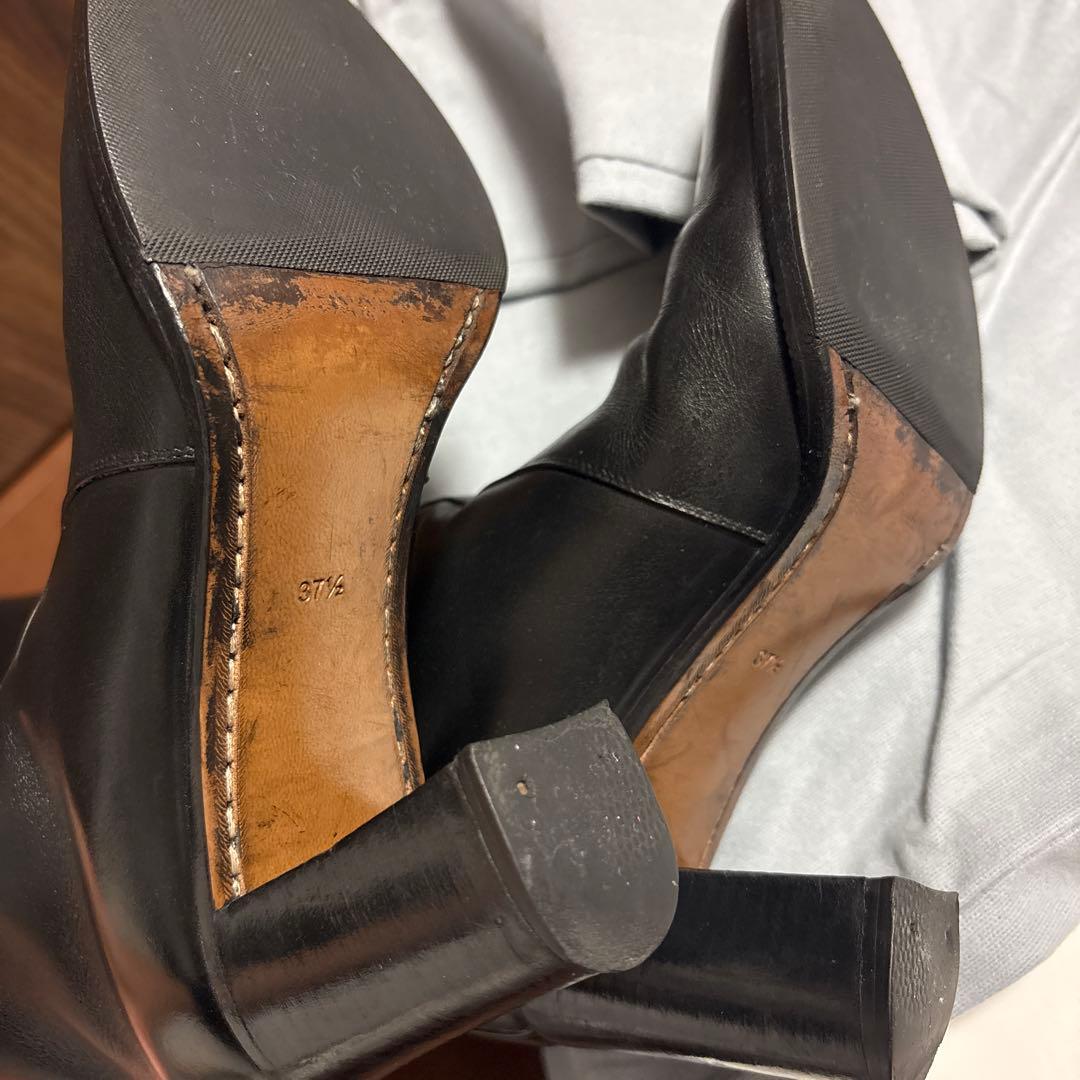 フラテッリジャコメッティ ロングブーツ 37.5 ブラック 24cm