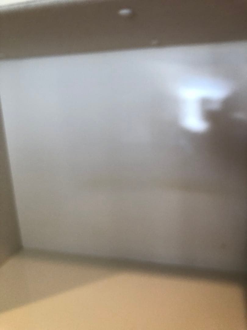 ホワイト食器棚 中型 ガラス扉 引き出し付き