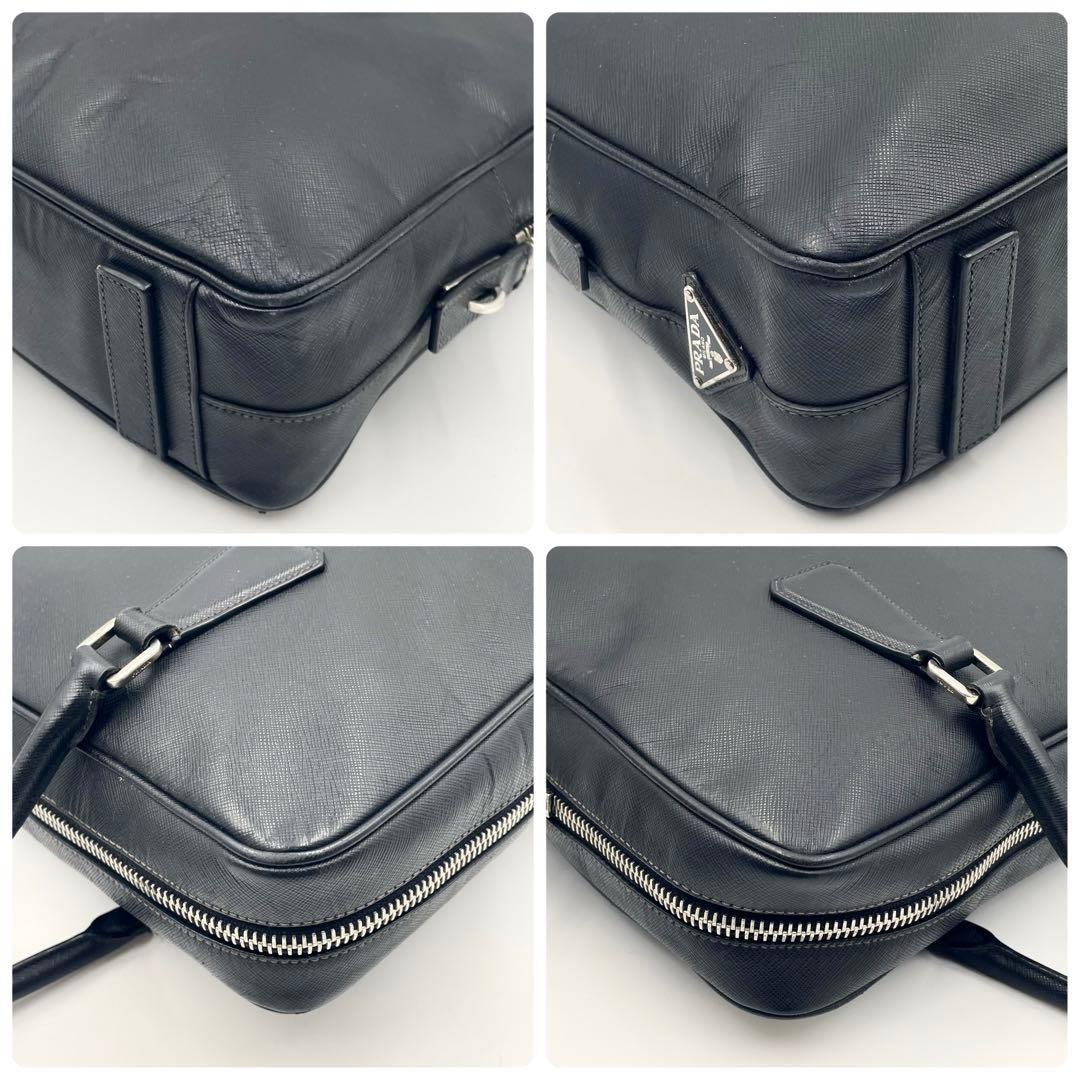 PRADA プラダ サフィアーノレザー ブリーフケース トライアングル A4可