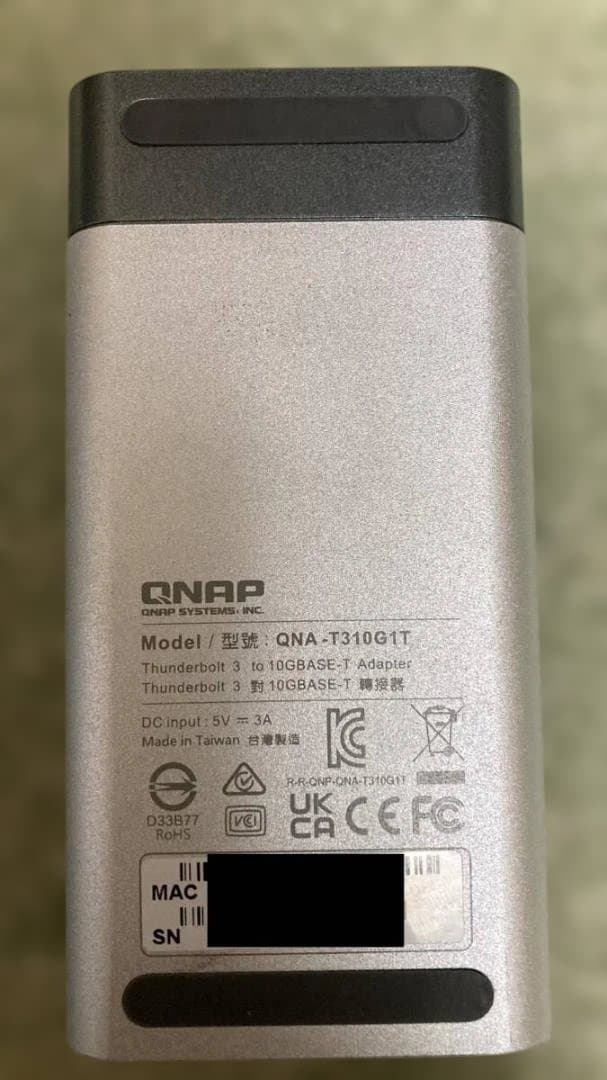 QNAP QNA-T310G1T Thunderbolt3 10GbEアダプタ2