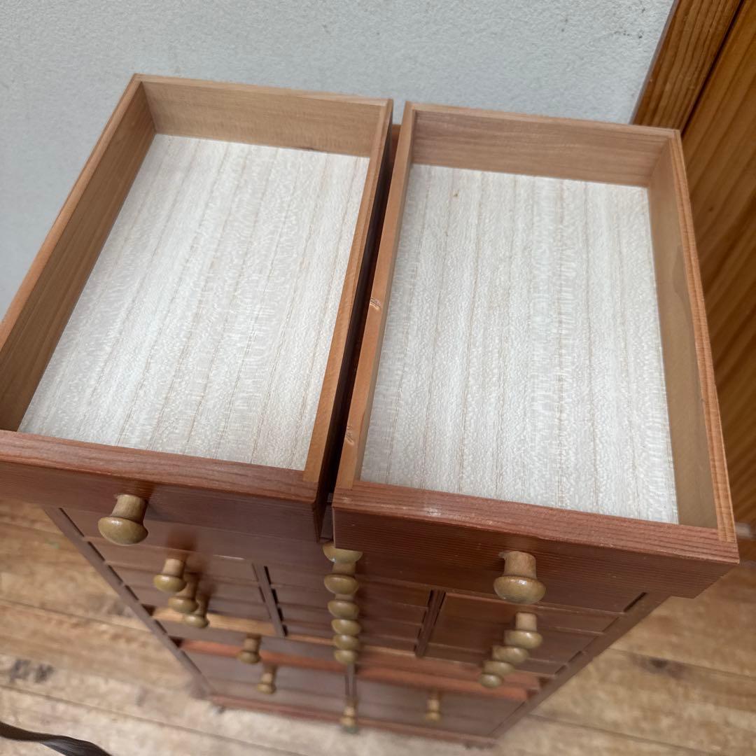 アンティーク木製多段引き出し１９杯