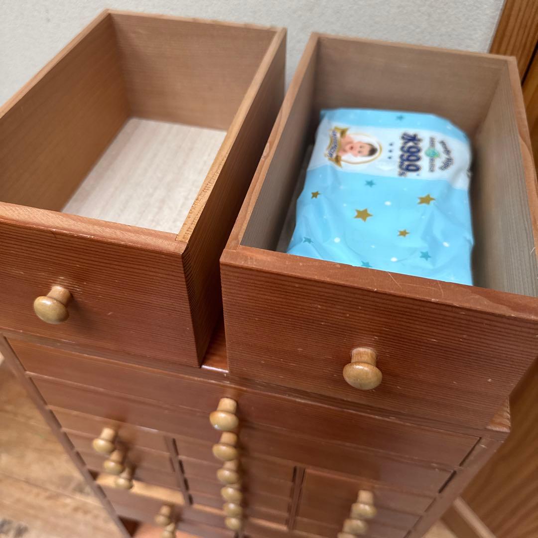 アンティーク木製多段引き出し１９杯