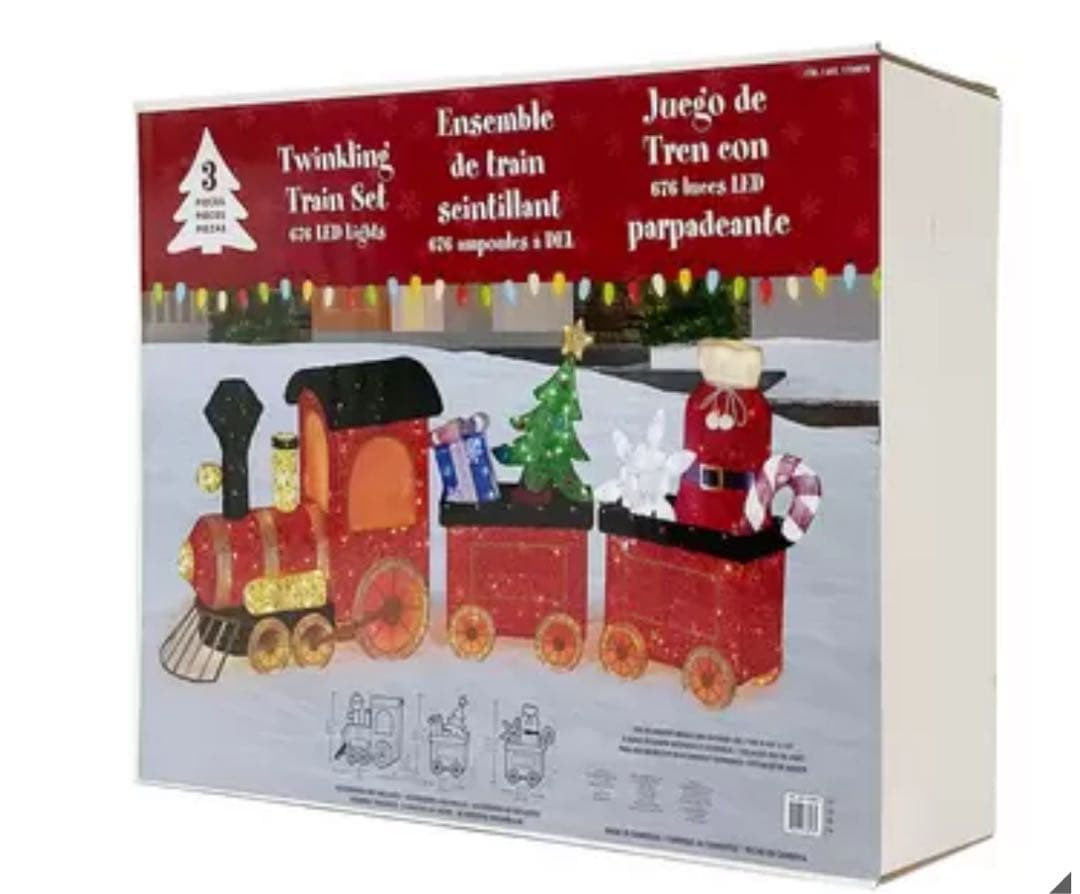 コストコクリスマス装飾 列車セット LEDライト 3ピース