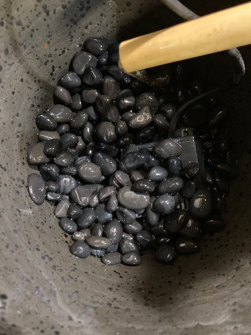 ユ*ル様 信楽焼 電動つくばい 陶器 蹲 鹿威し 水鉢 室内　和風 陶器 幅約2