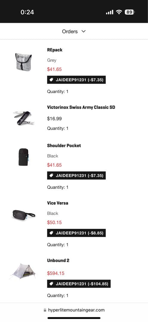 テント・タープ HYPERLITE MOUNTAIN GEAR UNBOUND 2P