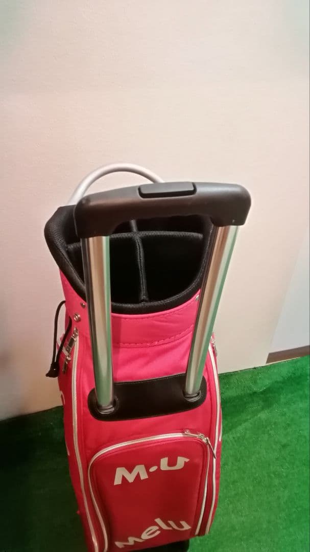 MUスポーツ　キャディバック　キャスター付き　ローリングソール　ピンク