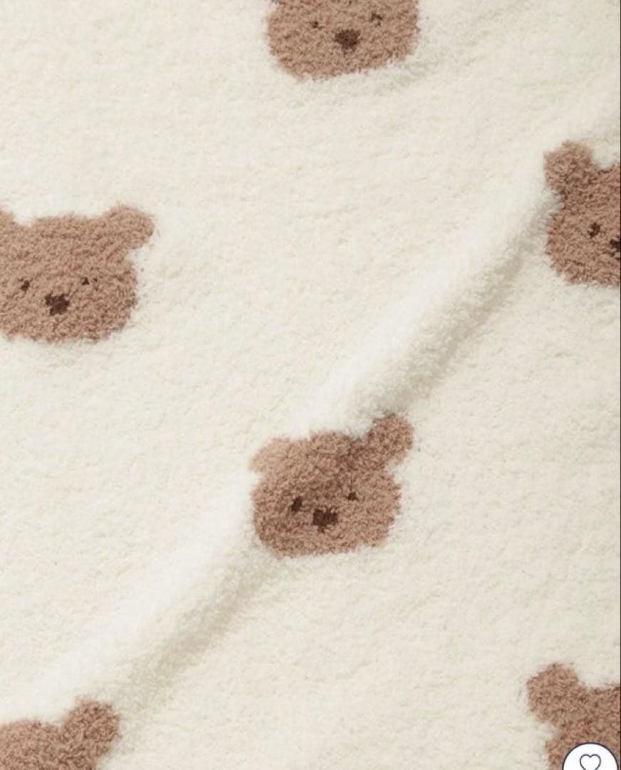 ジェラートピケ　ラッピング済み　ベビモコベアジャガードブランケット&ラトル