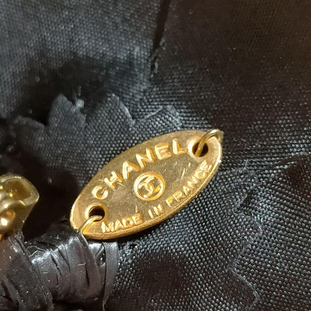 美品 CHANEL シャネル カメリア コサージュ ブローチ ブラック