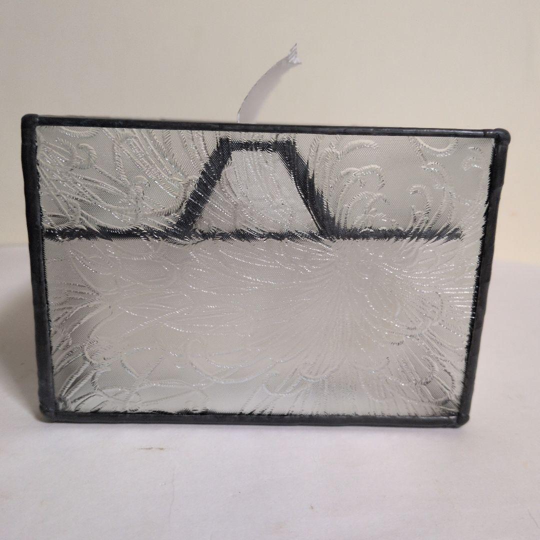 菊模様　レア　希少　ペーパータオルケース　ティッシュケース　昭和型板ガラス　昭和