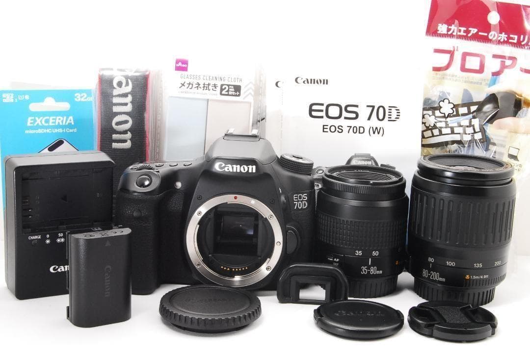 Canon EOS 70D ダブルレンズセットで遠くの撮影も！Wi-Fi機能搭載
