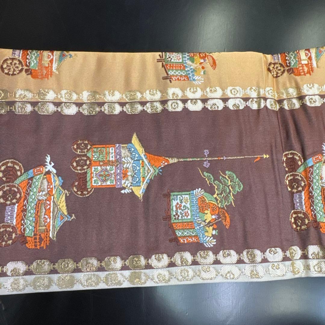 12-89 名古屋帯 九寸 美品 正絹 着物 名古屋仕立て