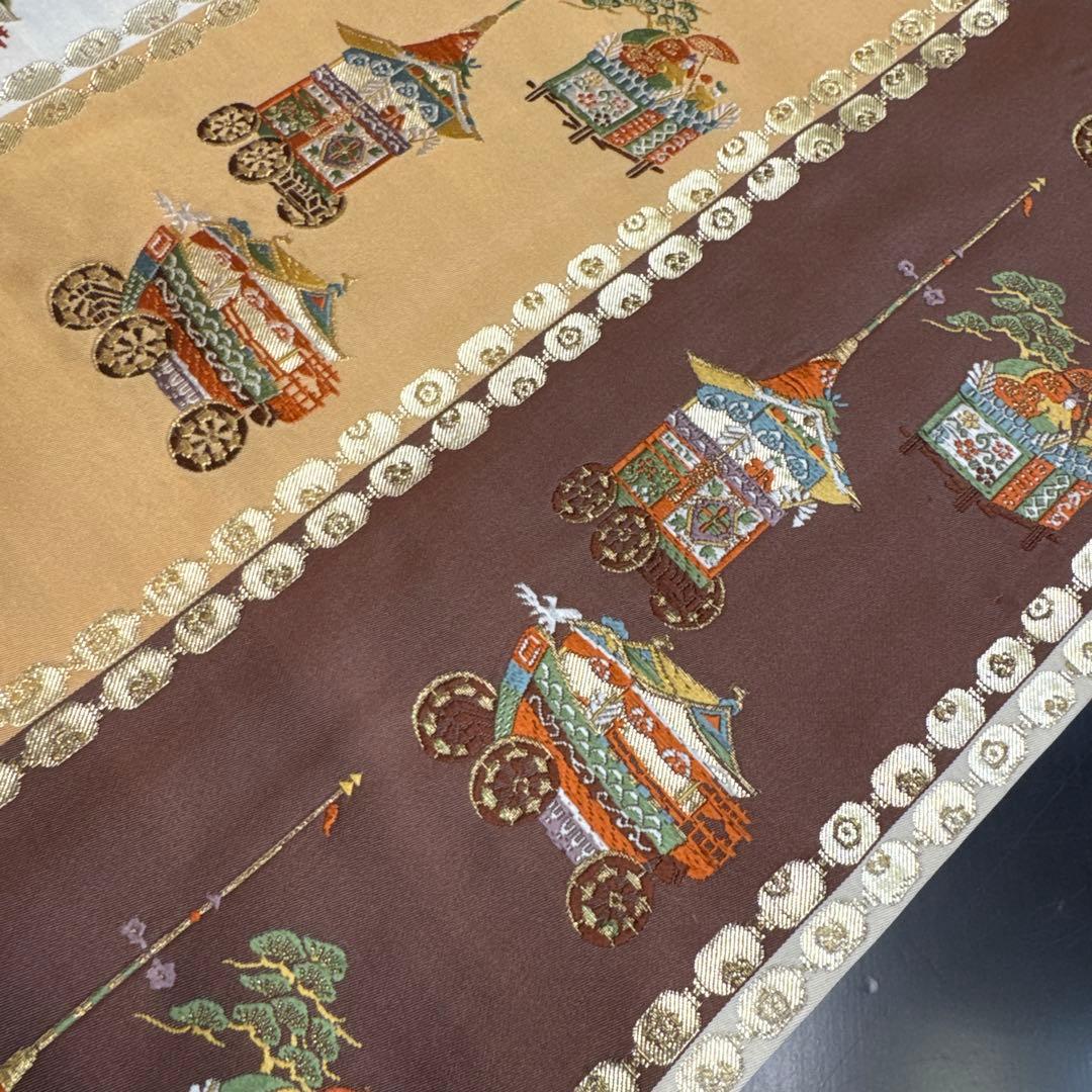 12-89 名古屋帯 九寸 美品 正絹 着物 名古屋仕立て