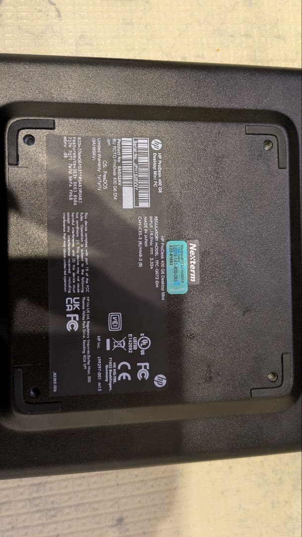 HP ProDesk 400 G6 / ミニPC