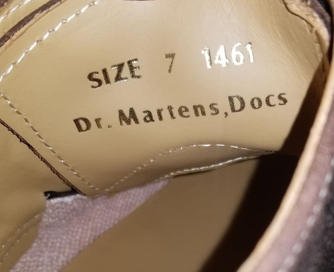 未使用　Dr.martens 1461 イングランド製　3ホール　26.0　茶