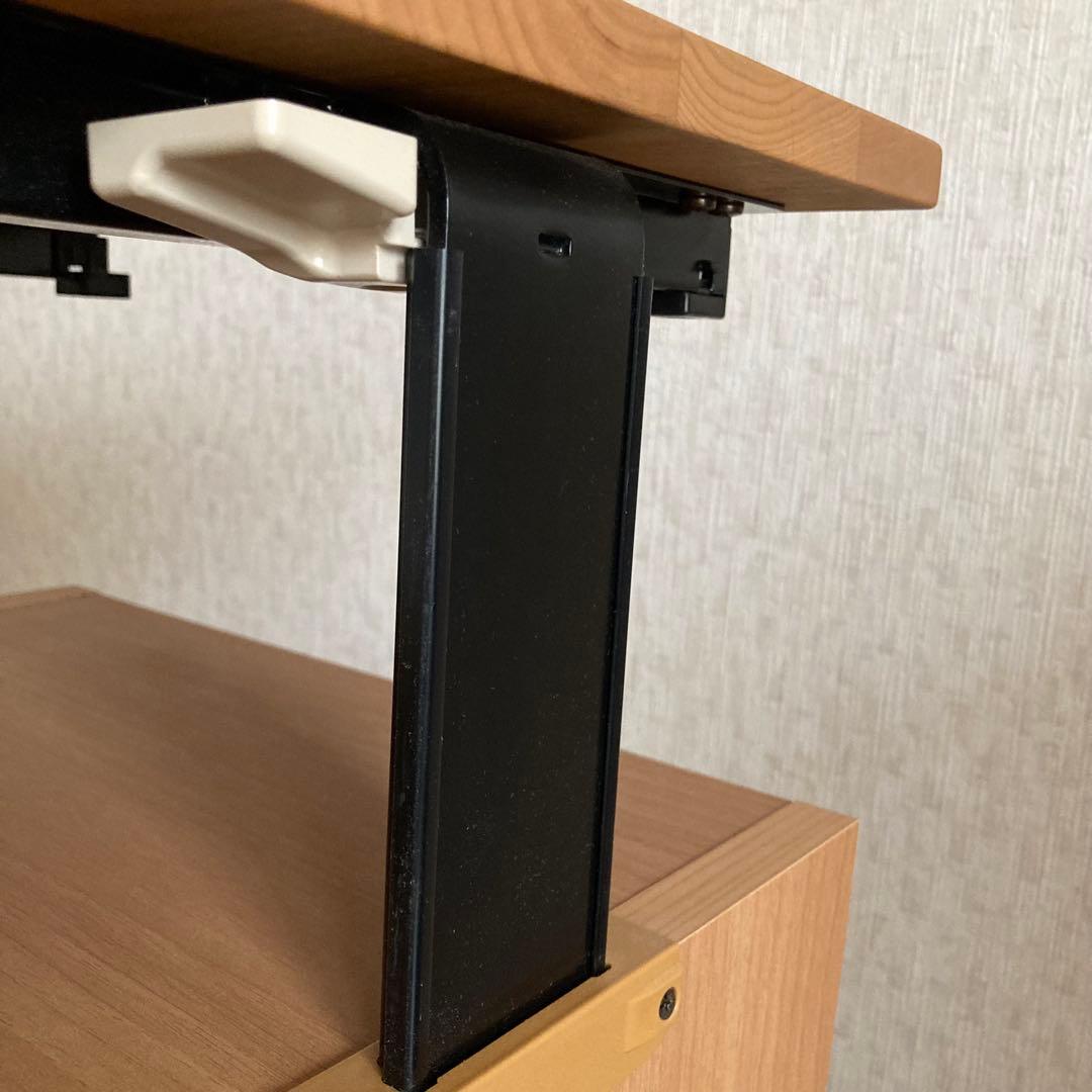 【イトーキ】学習机　袖机 レベルアップサイドワゴン ライトブラウン　可動式天板