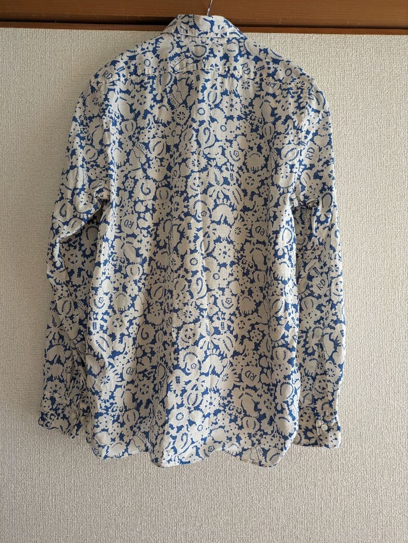 オールドマンズテーラー　モノトリックプリントラウンドカラーシャツ L