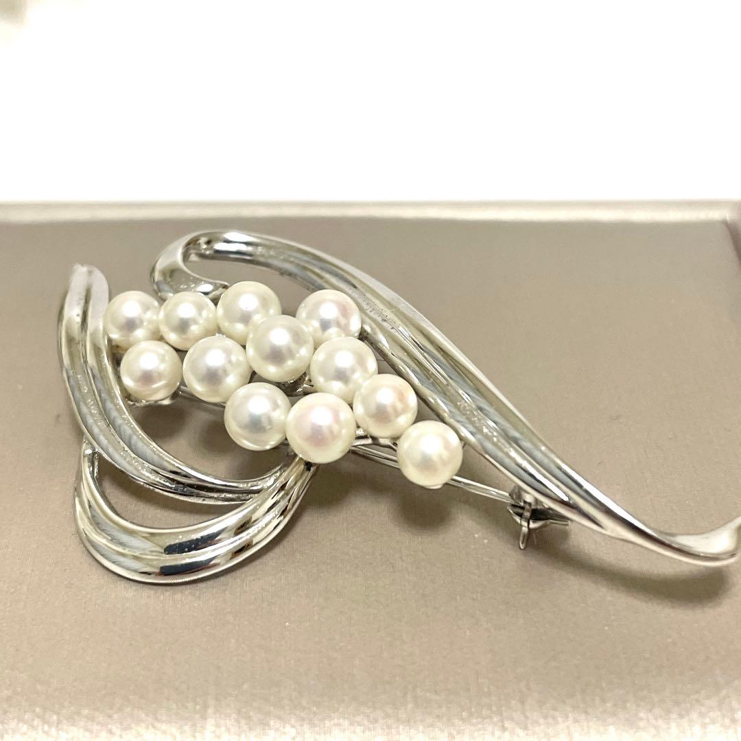 希少 皇室御用達 MIKIMOTO ミキモト アコヤ真珠 パール ブローチ