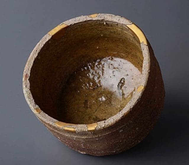 T*u様 【時代　古信楽建水】桃山陶　金継ぎ　茶道具　李朝　高麗　茶碗　樂吉左衞